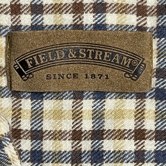 Field & Stream Plaid 100% Cotton Flannel Shirt Men’s L Multi Button Up Pocket - Picture 6 of 17